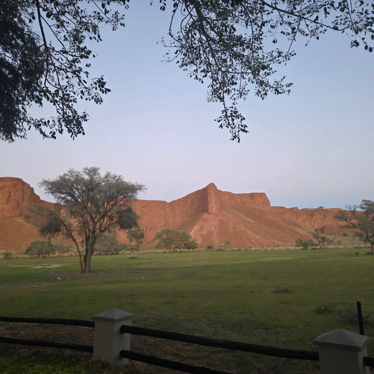 Sandstone cliffs at dusk